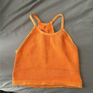Free people orange crop top
